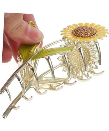 yangzerang Sunflower Hair Claw Clips Women's Sunflower Hair Claw Clips Floral Metal Hair Clips Nonslip Elegant Flower Hair Claw - Buy Online on GoSupps.com