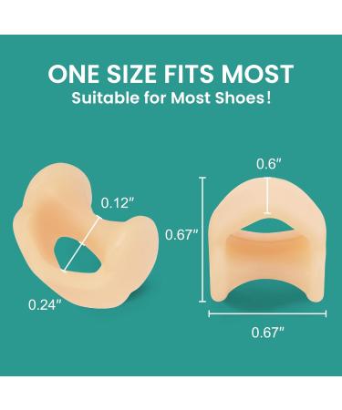 Welnove Gel Toe Separators - Small Toe Pillows & Sleeves for Friction Relief (8 Pack Beige) - International Shipping Available - Buy Online on GoSupps.com