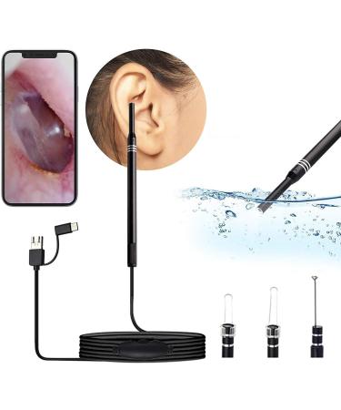 Evonature Earwax Removal Endoscope - 1080P FHD Otoscope Camera with 6 LED Lights, USB Connection - Ear Protection Tool for Android - Safe for Kids, Adults & Pets (Black) - Buy Online on GoSupps.com