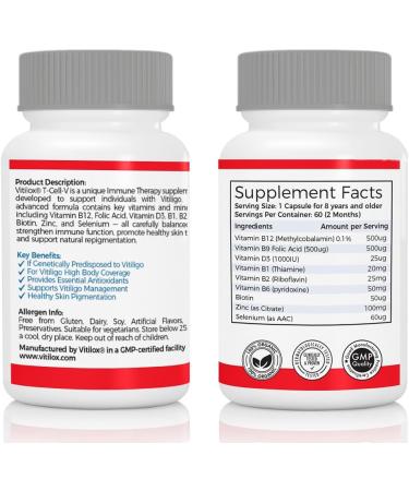 Vitiligo Vitilox Rejuvenation Cream and T-Cell-V Capsules - Buy Online on GoSupps.com