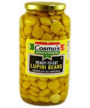 Cosmo's Ready To Eat Lupini Beans 32 Oz. Pack Of 3.