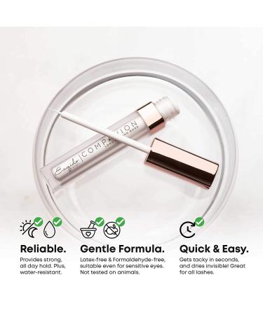 ESQIDO Long-Lasting Lash Glue - Companion Eyelash Adhesive for Sensitive Eyes | Latex-Free, Hypoallergenic Formula | Strong Hold for False Lashes | Dries Clear - Buy Online on GoSupps.com
