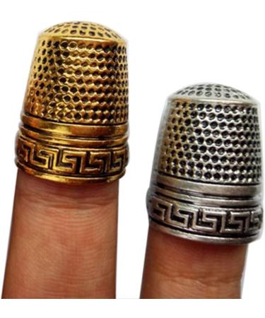 Sewing Thimble Set - Stainless Steel Tailor Finger Protectors | Quilting Craft Accessories - Buy Online on GoSupps.com