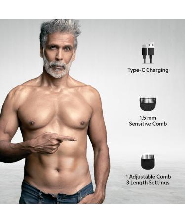 ZLADE Ballistic Pro Full-Body Manscaping Trimmer - Waterproof Ceramic Blades Digital Display - Beard & Body Grooming + 2 Extra Cutter Heads - Perfect for Men - Buy Online on GoSupps.com