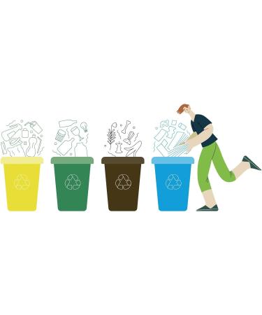 D.Rect 120L Garbage Bags - 25 Heavy-Duty Blue Plastic Kitchen Waste Bags Recycled and Durable - Buy Online on GoSupps.com