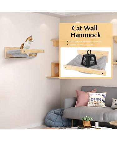 Topmart Cat Hammock Wall Mounted - Gray | Cat Wall Furniture for Sleeping, Playing & Climbing | Cat Wall Shelves & Perch for Indoor Cats (Up to 35lbs) - Buy Online on GoSupps.com