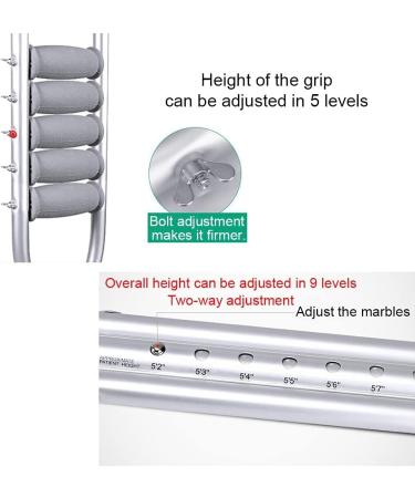 Crutches for Adults Underarm Aluminum Crutches Forearm Crutches Crutches for Armpits Crutches for Walking for Broken Bones Elderly Disabled Shock Absorber Height Adjustable 1 Lucky Star - Buy Online on GoSupps.com