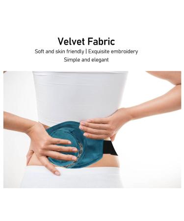Adjustable Fabric Pocket for Moxibustion Box | Thermal Insulating Velvet Cover | Portable & Comfortable Belly & Waist Bag with Embroidery - Buy Online on GoSupps.com