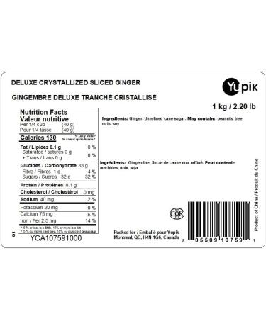 Yupik Crystallized Ginger Rounds 1 kg Kosher Chewy Ginger Root Sugar Coated Round Slices Candied Ginger Sweet Snacks Ideal for Baking Teas Beverages Ginger Rounds Crystallized 1 kg (Pack of 1) - Buy Online on GoSupps.com