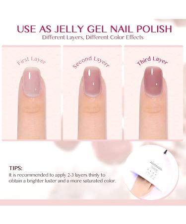 Saviland 5-In-1 Sheer Pink Rubber Base Gel Nail Polish - Strengthener for Starters & Professionals - Home DIY - Buy Online on GoSupps.com
