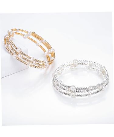 TENDYCOCO 2pcs Stretchy Bracelets Bangle Bracelets for Women Bracelet for Women Womens Bracelets Women Bracelets Jewelry Bracelets Stretch Bracelets for Women Crystals Bracelet Miss Diamond mediumx3pcs Silverx3pcs - Buy Online on GoSupps.com