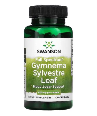 Swanson - Gymnema Sylvestre Leaf 400mg | Helps with Sugar Balance and Metabolism - 100 Capsules