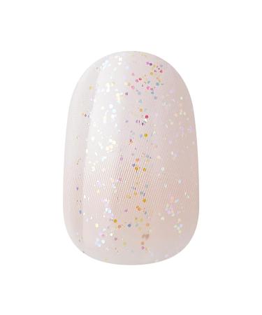 Buy KISS Gel Fantasy Dreamdust Press-On Nails | Silver Spoon Light White - Short Oval Includes Glue & Accessories - Fast International Shipping - Buy Online on GoSupps.com