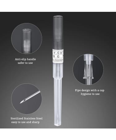 ChiMunllin 10PCS Mixed IV Catheter Piercing Needles Kit - 14G 16G 18G 20G for Ear Nose Lip Tongue Navel Nipple Cartilage Piercings - Buy Online on GoSupps.com