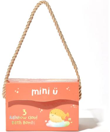 Mini U Cloud Bath Bombs (3 Pack) Rainbow Trail Bath Bombs for Kids Vegan & Cruelty Free Non Toxic - Buy Online on GoSupps.com