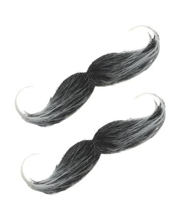 NOLITOY 2pcs Halloween Beard Wig Dreses Lifelike Beard Costume Halloween Cosplay Beards Prom Elder Handlebar