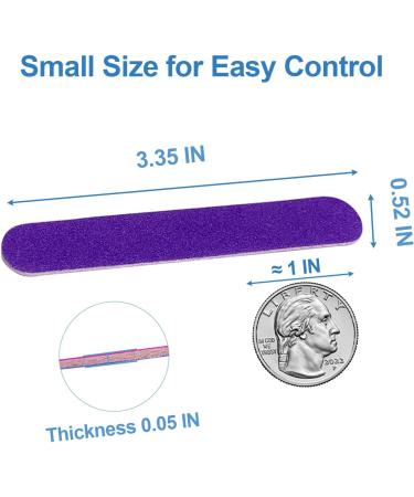 100 Pcs Mini Nail Files - Double Sided Emery Board for Natural Nails - Disposable Colorful Manicure Tool Set for Home & Salon Use - Travel Size, Purple - Buy Online on GoSupps.com