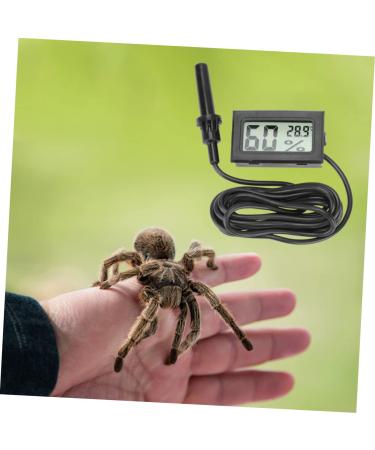 Yarnow 5-in-1 Pet Thermometer & Moisture Meter for Terrariums - Digital Hygrometer for Reptiles & Refrigerators - ABS 4.5x2.5cm Black - Buy Online on GoSupps.com