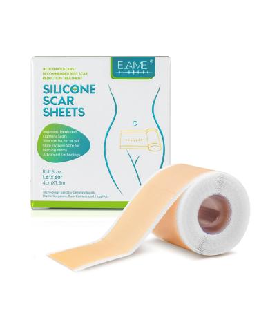WUHEMA Silicone Scar Tape Scar Sheet - Upgrade Professional Medical Scar Removal Treatment Non irritating Painless for C-Section Surgical Scars Burn Keloid Acne