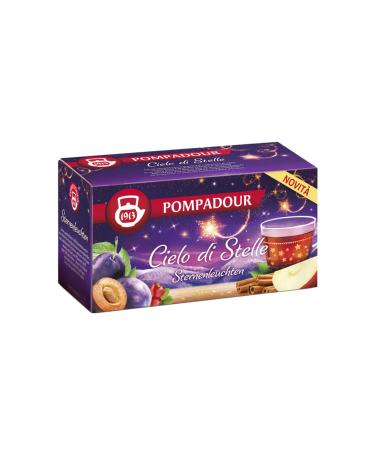 Pompadour Pompadour | Cinnamon and Plum Fruit Mix | Apple Cinnamon Plum and Clove Infusion - 20 Filters (50 Gr) | Starry Sky Herbal Tea