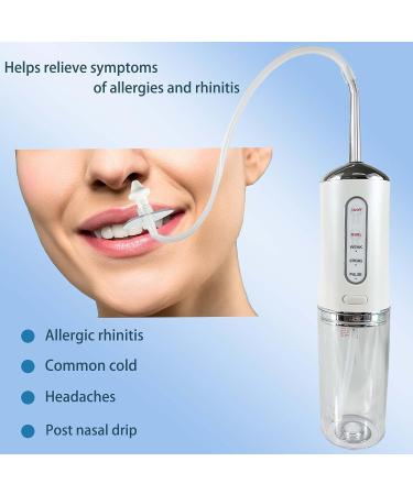 KYZETJD Electric Nasal Irrigator - 3 Modes, Portable Sinus Relief & Rinse System for Adults (White) - Buy Online on GoSupps.com