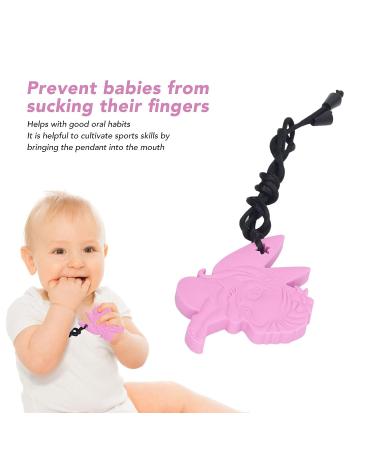 5Pcs Silicone Chew Necklace Set for Toddlers - Pink Oral Sensory Teething Toy - Buy Online on GoSupps.com