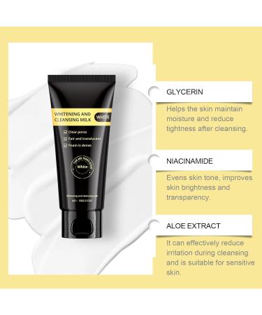 Niacinamide Facial Wash Women Whitening & Cleansing Milk Deep Pore Cleanser Facial Cleanser with Niacinamide Soothing Skin Facial Wash for Deep Cleansing Removes Dirt & Oil without Irritation - Buy Online on GoSupps.com