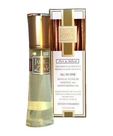 JUST Love All in One Sensual Pleasure Massage & Moisturizing Oil- Ceylon Cinnamon