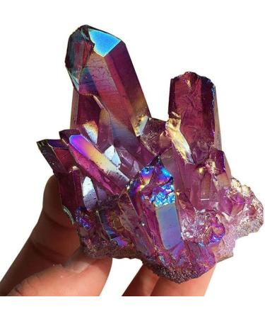 Natural Quartz Amethyst Cluster Crystal Stone Electroplated Colorful Crysral Cluster Specimen Home Gifts 1pcs Raw Stones and Minerals (Color : Amethyst Cluster Size : 90-100g) 90-100g Amethyst Cluster - Buy Online on GoSupps.com
