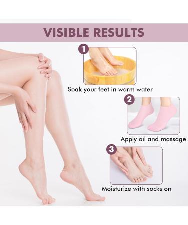 Silicone Aloe Socks for Women | Soft Gel Anti-Slip Moisturizing Foot Care for Dry Feet & Cracked Heels - Buy Online on GoSupps.com