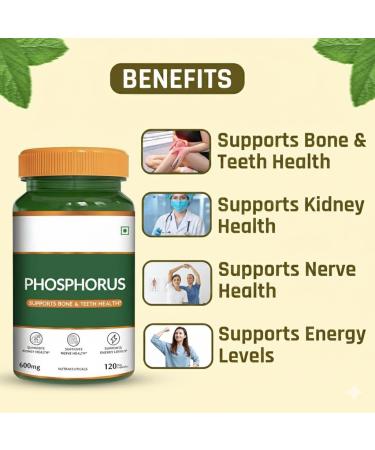 Nutrition Phosphorus - Support Bone Health -120 Veg. Capsules | Pack of 1 - Buy Online on GoSupps.com