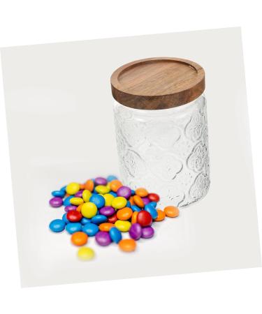 Alipis 2pcs Glass Jar Cereal Container Candy Jar Canisters Household Dried Food Container Household Storage Jar Candy Container Storage Accessory Snack Holder Cereals Wood Tea - Buy Online on GoSupps.com