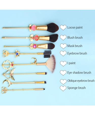 Anime Sailor Moon Makeup Brush Set - Metal Handle Cosmetic Brushes for Eye Shadow Blush & More | Perfect Gift for Girlfriend - Buy Online on GoSupps.com