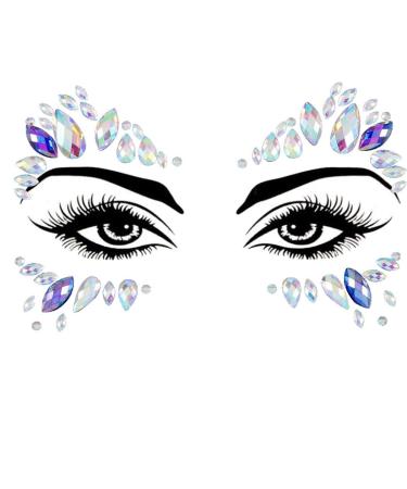 Chicque Rhinestone Face Gems & Chest Jewels - 2PCS Set for Women and Girls | Festival Party Body Jewelry - Buy Online on GoSupps.com