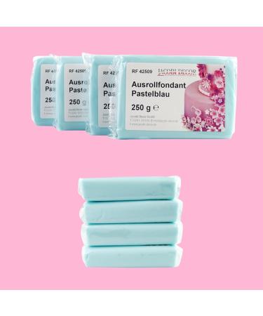 Buy Cake Company Pastel Blue Fondant | 4 x 250g | Ideal for Cakes Muffins & Pastries | Soft Flexible & Tearproof - Buy Online on GoSupps.com