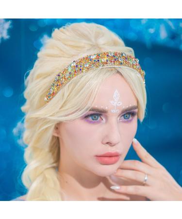Flayem Rhinestone Headband Sparkly Crystal Headband Paddle Wide Hairband Gorgeous Party Hair Hoop Accessories for Women and Girls (Colorful) - Buy Online on GoSupps.com