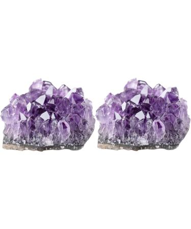 Didiseaon 4 Pcs Natural Crystal Cluster Agate Bare Stone Natural Minerals Small Piece Purple - Buy Online on GoSupps.com