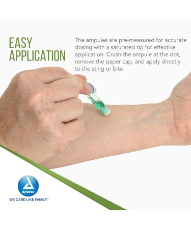 Dynarex Medicaine Sting & Bite Ampules - Bug Bite Itch Relief with 20% Benzocaine & 1% Menthol - 10 Ampules, .02 fl. oz. Each - Buy Online on GoSupps.com