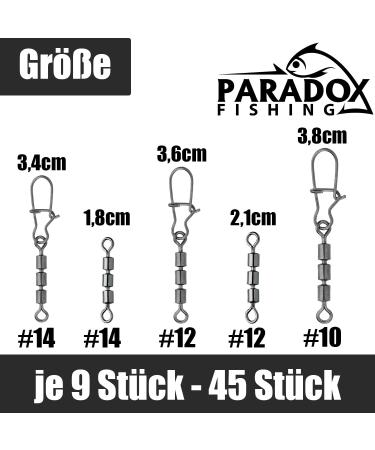 Paradox Fishing Triple Vertebrae Sets - 45 Piece Fishing Accessories (#20 to #10) for Optimal Angling - Buy Online on GoSupps.com