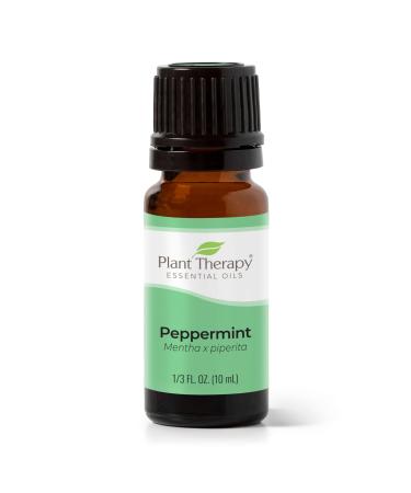 Plant Therapy Peppermint Essential Oil 10 mL (1/3 oz) 100% Pure Undiluted Natural Aromatherapy for Diffuser & Topical Use Digestion Respiratory & Massage Peppermint Oil for Skin & Hair