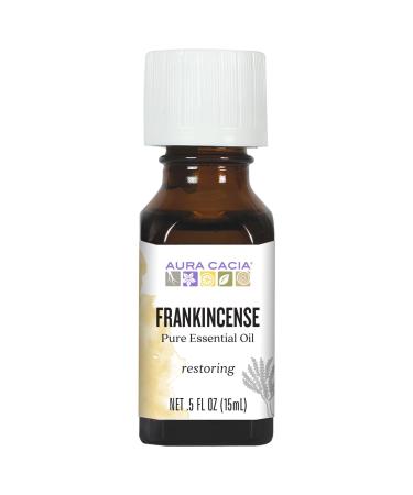 Aura Cacia Essential Oil, Meditative Frankincense, 0.5 Fluid Ounce, Packaging May Vary Frankincense 0.5 Fl Oz (Pack of 1)