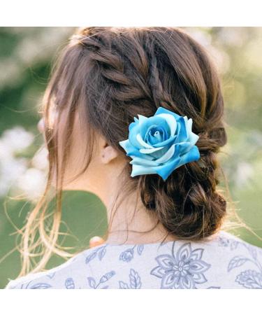 11 Pack Handmade Rose Flower Hair Pins - Bridal Party Decorative Accessories - Buy Online on GoSupps.com