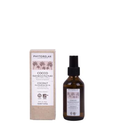 Phytorelax Laboratories vegan & organic coconut - multi -purpose dry oil - face - body - hair - nourishing & repairing wrapping moving in immediately - 100ml