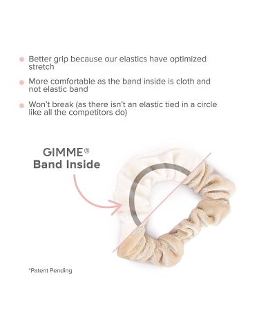 Gimme Beauty Satin-Soft Hair Scrunchies for Sleep - Black (3 Pack) - Buy Online on GoSupps.com