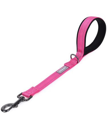 Vivaglory dog leash short short traffic leash for dogs short training lines for medium -sized and large dogs 46cm length 2.5cm wide pink 46 cm pink pink