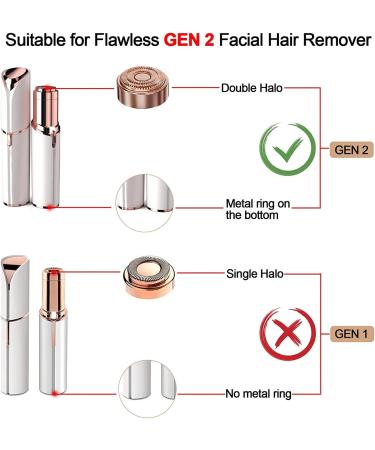 Replacement Heads for Finishing Touch Flawless Gen 2 Electric Shavers - 6 Pieces for Lips Chin & Cheeks - Buy Online on GoSupps.com