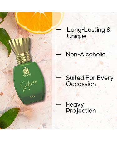 Adi lQ adri Safwan Attar | Fresh & Fruity | Non-Alcoholic Roll-On | Long Lasting Attar For Men and Women (12 ML) - Buy Online on GoSupps.com