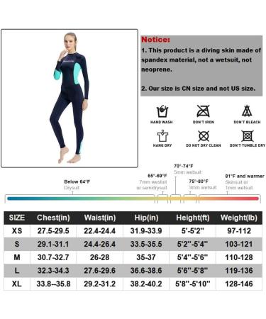 Dive Skin Full Body Wetsuit Scuba Rash Guard - Blue - X-Small - Buy Online on GoSupps.com