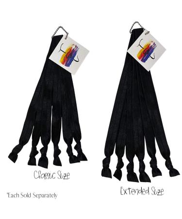 Classic Size Black No Crease Elastic Headband Hair Ties - Soft Stretch for Sports, Casual, Yoga - Buy Online on GoSupps.com
