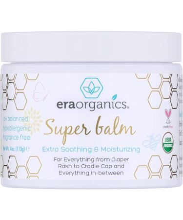 Era Organics Healing Ointment for Babies USDA Certified Organic Natural Gentle Moisturizer for Sensitive Skin Prone To Baby Eczema Cradle Cap - 4 Oz